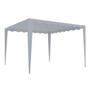 Tenda Gazebo Impermeável Aço Branco 300X300Cm Praia E Jardim