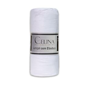 Lençol de Malha Liso Elástico Casal Celina Home