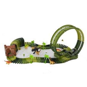 Pista Lançador Brinquedo Infantil Dinossauro Race Looping