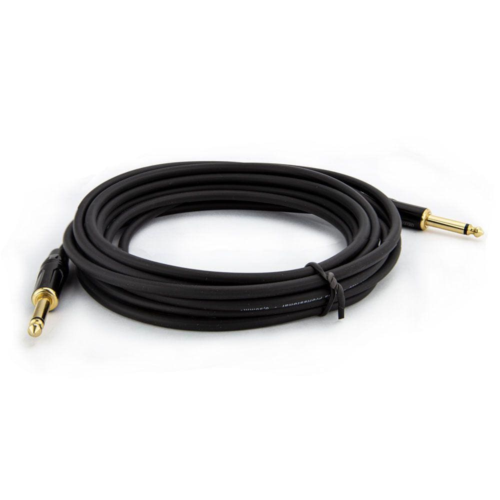 Cabo P10 para P10 Mono Profissional - Preto 5 Metros