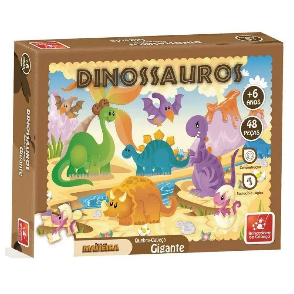 Blu Editora - Quebra-Cabeça Grande: Dinossauros