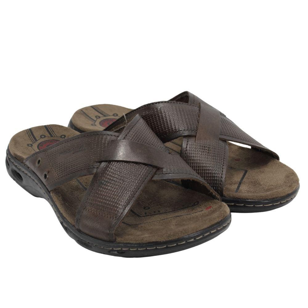 Chinelo Masculino Slide Pegada Anilina Cravo