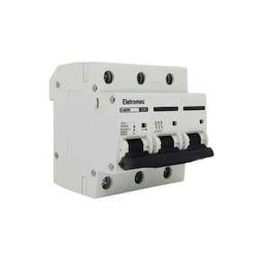 Disjuntor Din Eletromec 3 Polos Curva C 100A Elmdh-3C100