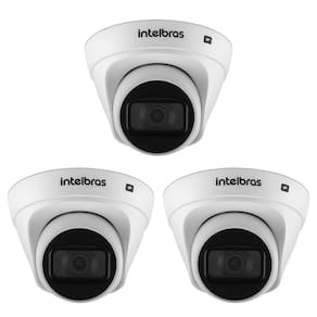 Kit 3 Câmeras IP 4 Megapixels 2.8mm 30m Inteligência de Vídeo VIP 1430 D G2 Intelbras