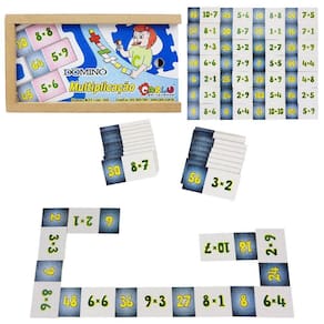 Jogo Dominó De Multiplicação Infantil Educativo Em Madeira