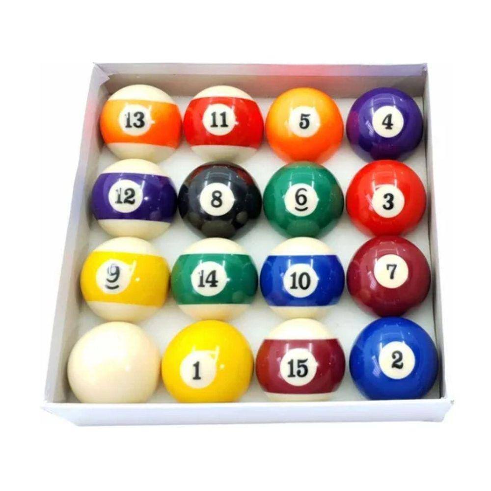 Mini Bolas De Sinuca Bilhar Snooker 25mm Mesa Infantil