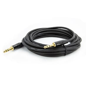 Cabo P10 para P10 Estereo Profissional - Preto 4 Metros