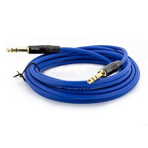 Cabo P10 para P10 Estereo Profissional - Azul 4 Metros