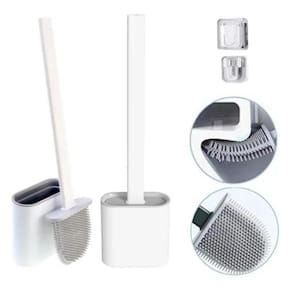 Limpador Vaso Sanitário Em Silicone Escovinha De Banheiro