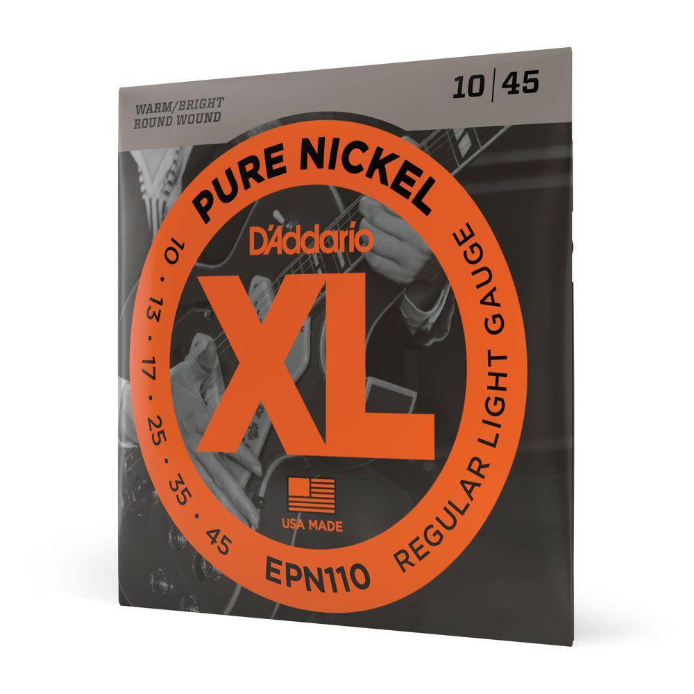 Encordoamento Guitarra .010 D Addario XL Pure Nickel EPN110