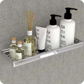 Suporte Porta Shampoo Prateleira Cromado De Parede Plus