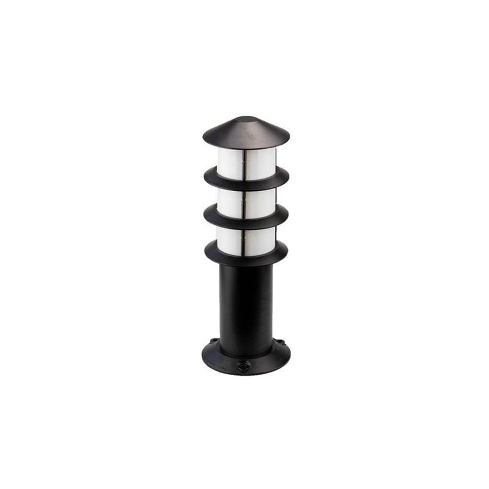 Poste Balizador Germany Oriental 35cm E27 Bivolt Preto Fosco