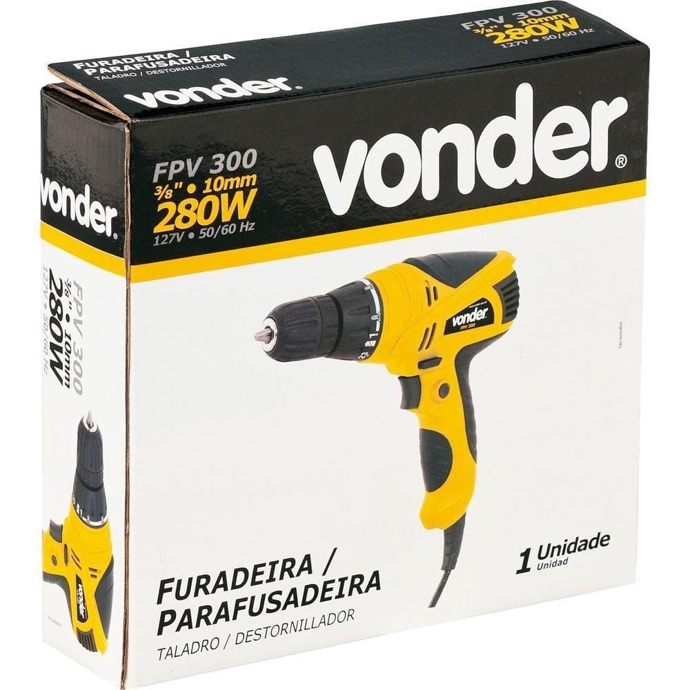 Furadeira Parafusadeira Elétrica 3/8" 280w 220v Fpv300