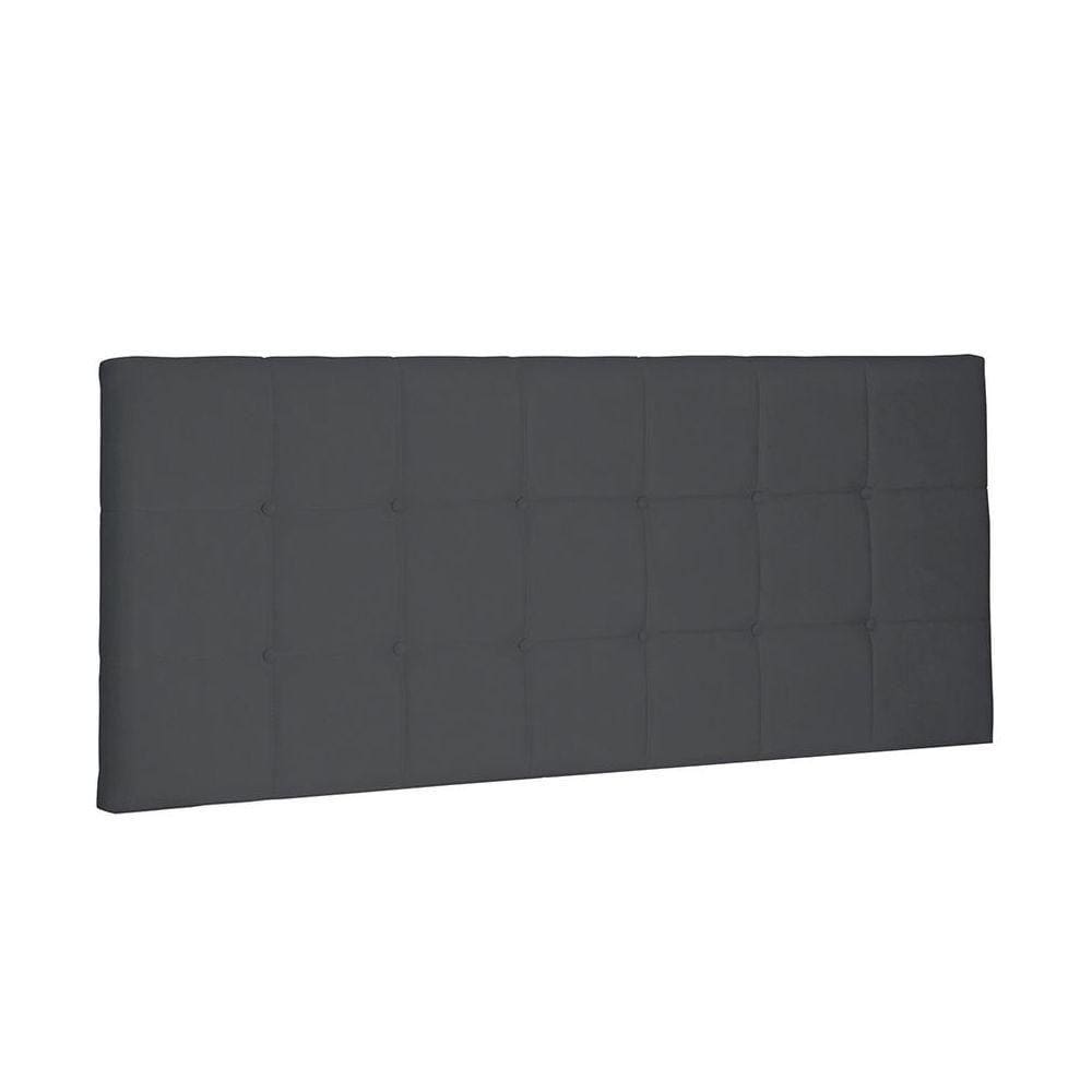 Cabeceira Painel Verona Solteiro 90cm Suede Cinza