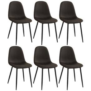 Kit - 6 X Cadeiras Estofadas Montana - Preto