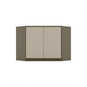 Armário Aéreo Canto Oblíquo 02 Portas Connect Henn Duna Com Cristal