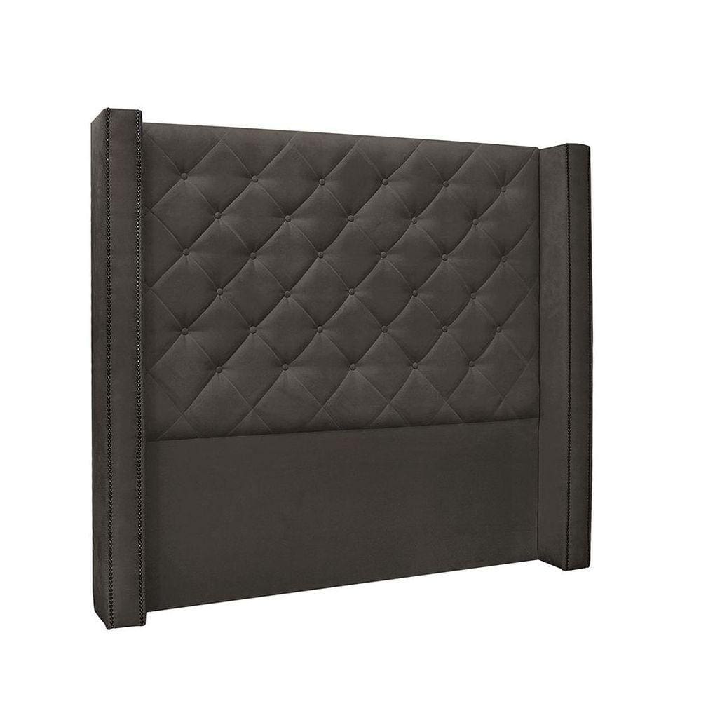 Cabeceira Vicenza Cama Box King 195 Cm Cinza