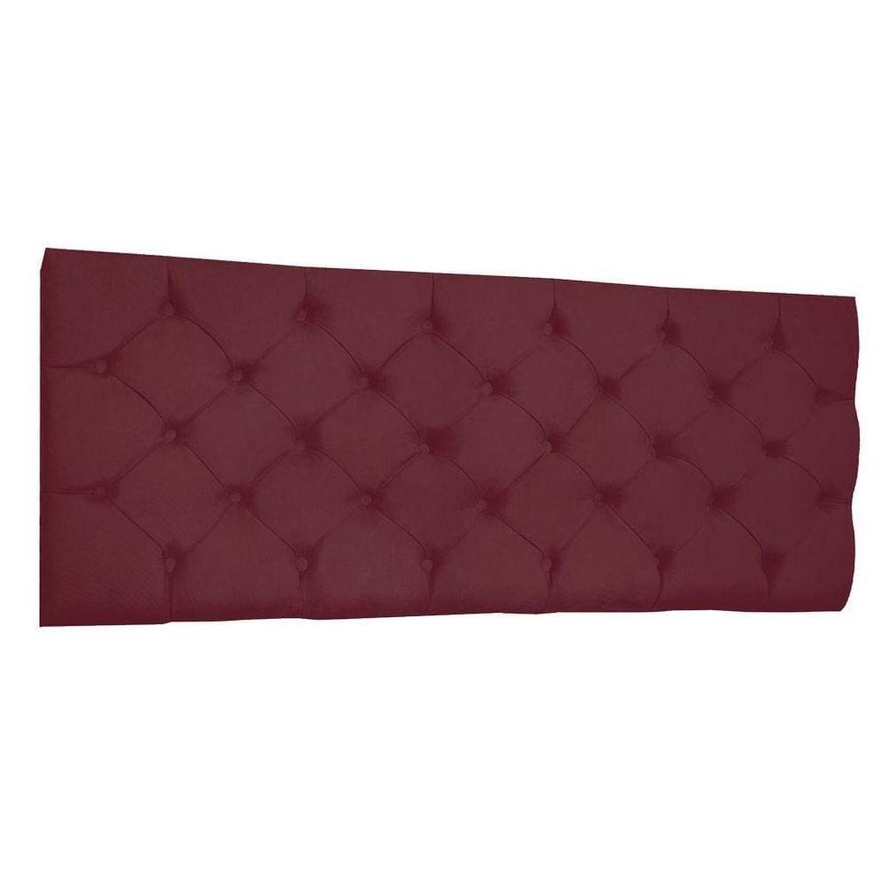 Cabeceira Painel Capitonê King 1,95m Jade Suede Marsala