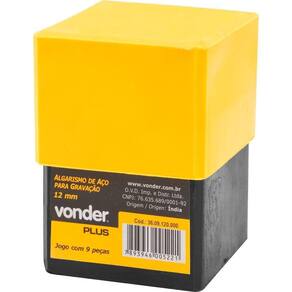 Algarismo De Aço Punção 6mm 0-9 Para Gravação - Vonder Plus