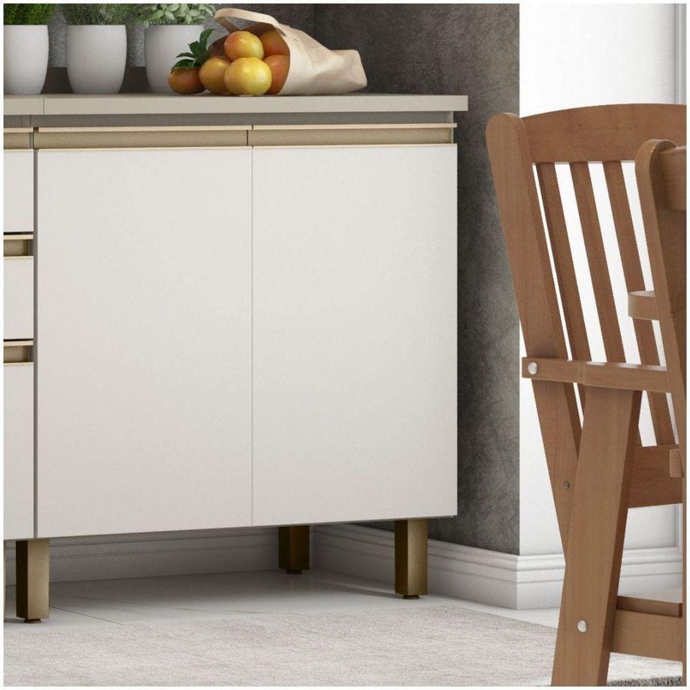 Balcão 02 Portas 80 Cm Connect Henn Duna Com Cristal