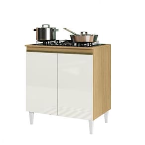 Balcão Aramóveis Kelly Cooktop Com 2 Portas Atacama OffWhite