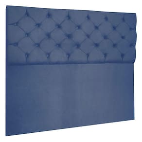Cabeceira Capitonê King 1,95m Jade Suede Cor Azul Marinho