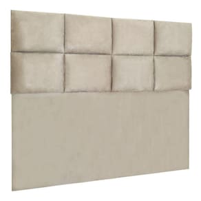 Cabeceira Modulada Casal 1,40m Lorena Suede Bege