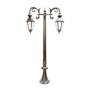 Poste de Jardim Firenze 02 Luminária Italiana Alumínio 246cm