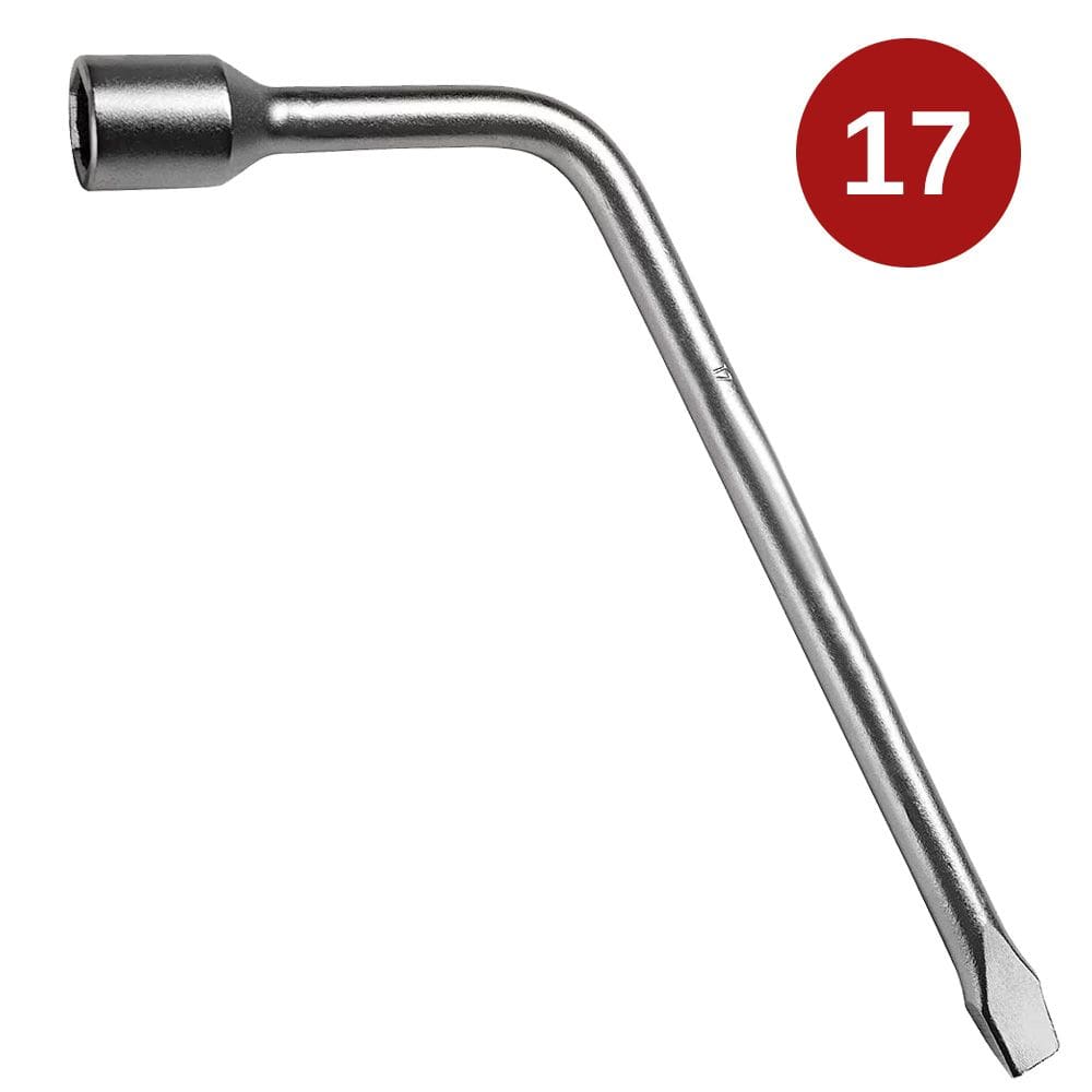 Chave L de Roda com Espátula 17mm em Aço Cromado - Starfer