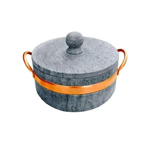 Panela Caçarola De Pedra Sabão Com Alça De Cobre 3,0 Litros