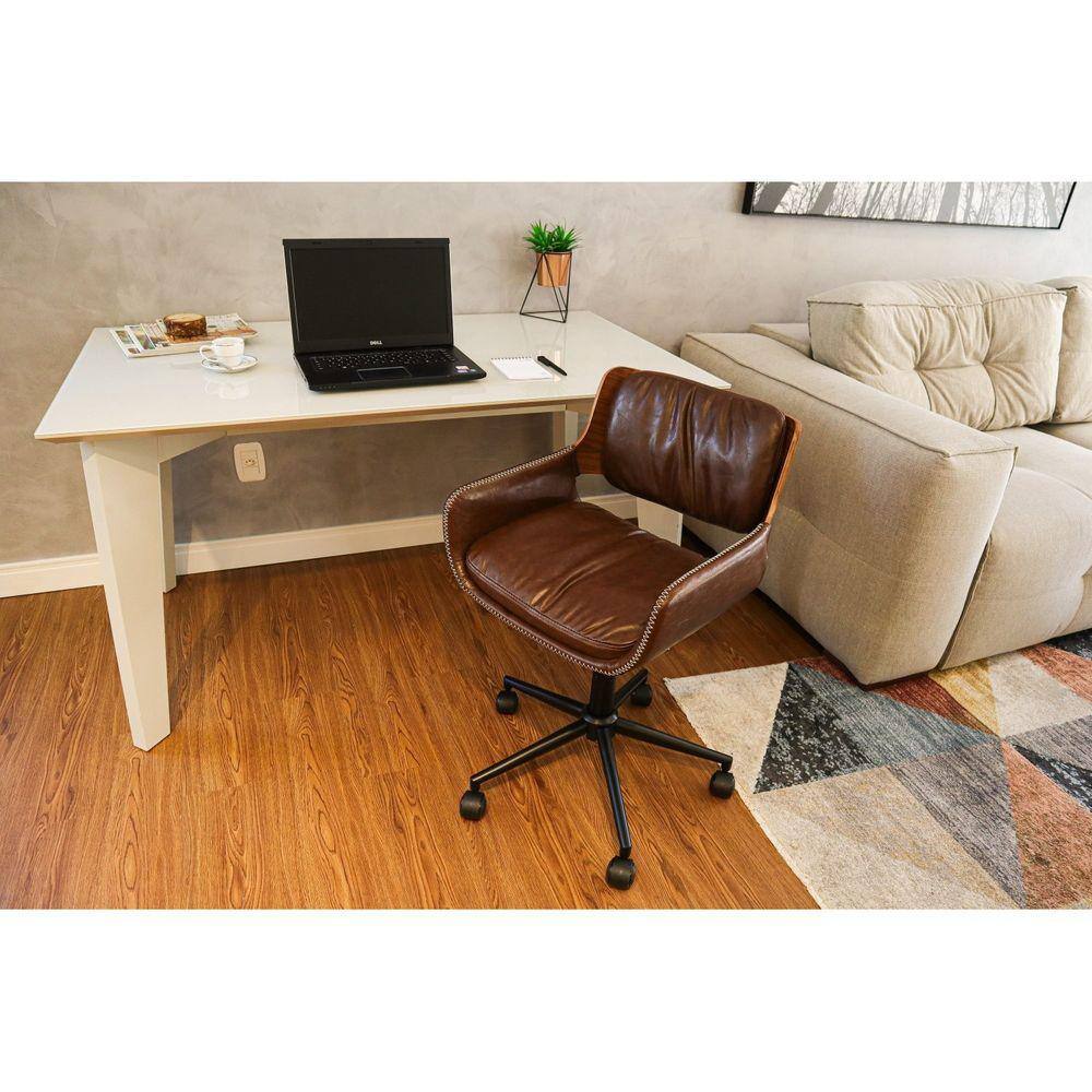 Cadeira Office Marbella Rivatti Marrom Mocha | Casas Bahia