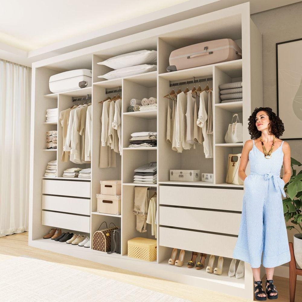 モミ Módulo Closet Casal 6 Gavetas Itália Minastex | Casas Bahia
