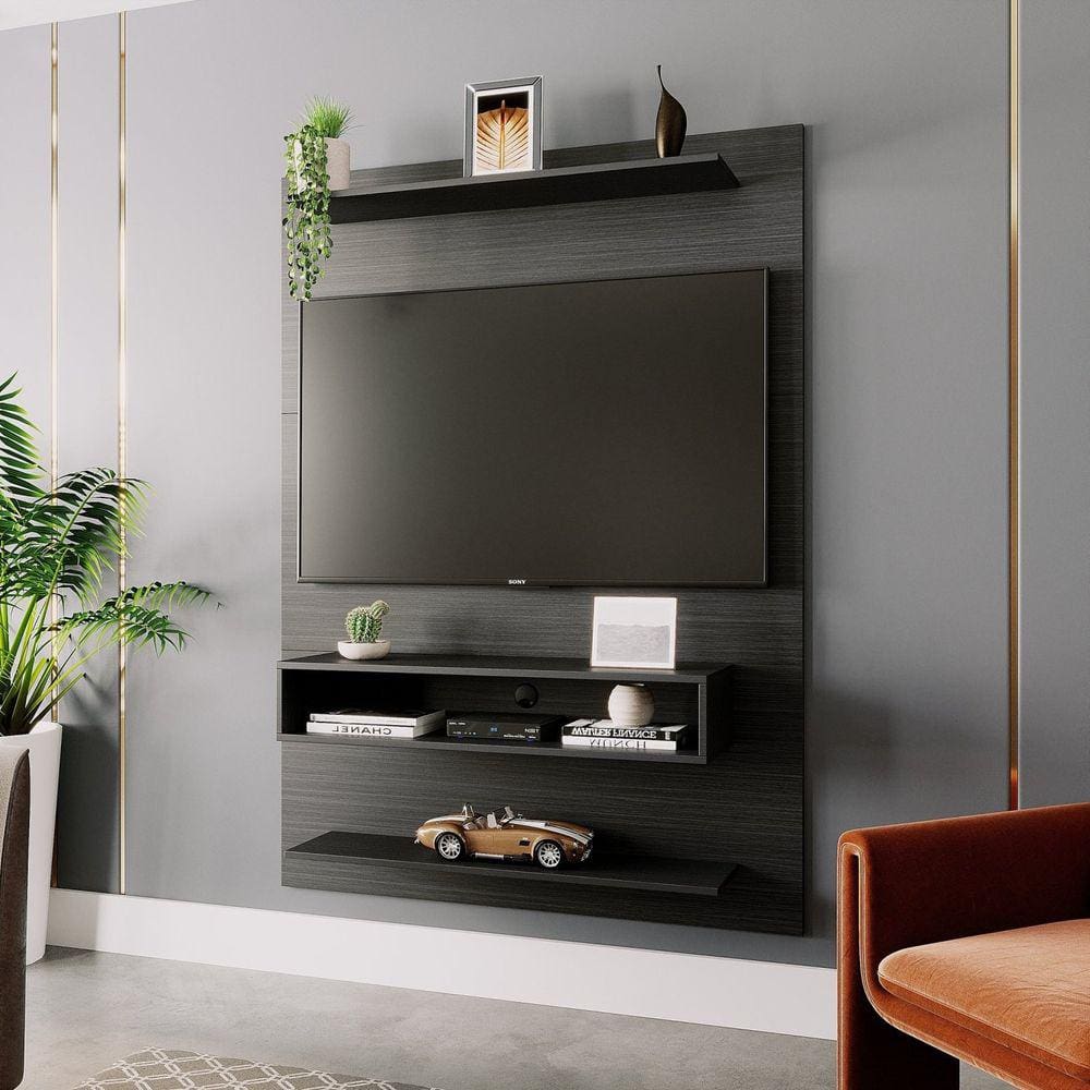 Painel para TV até 50 Polegadas 1 Nicho Boulevard Yescasa Preto Perfect Touch