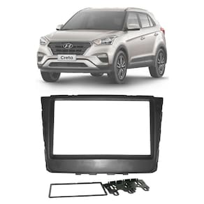 Moldura 2 Din Fiamon 4001 Hyundai Creta 2017 até 2021 Preta