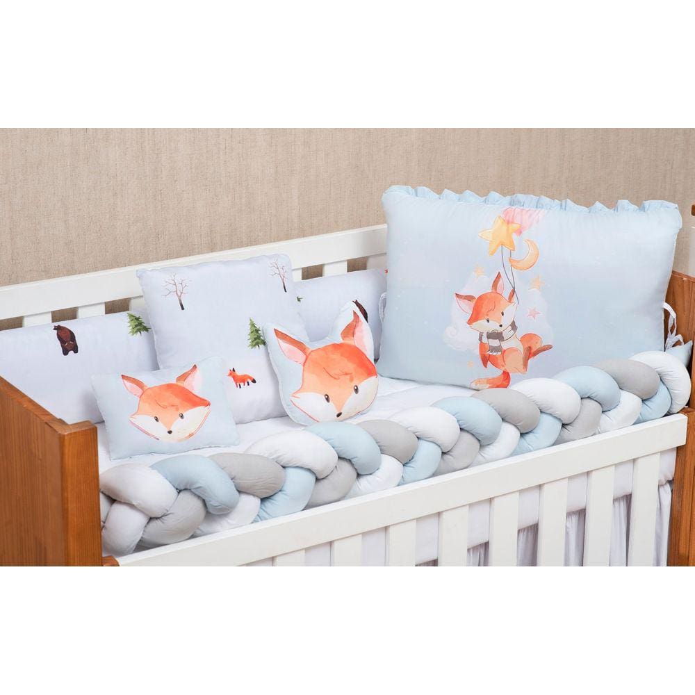 Kit de Berço Americano 10Pçs Completo Fox Menino