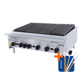 Chapa Charbroiler Americana Profissional Grill 90cm Gas Inox Cgg90 e Utensílios - Venâncio