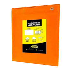 Lona Plástica Laranja impermeável 300 Micras Multiuso 15x50 / 50x15