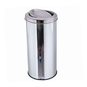 Lixeira Inox 30 Litros Com Tampa Vai-E-Vem