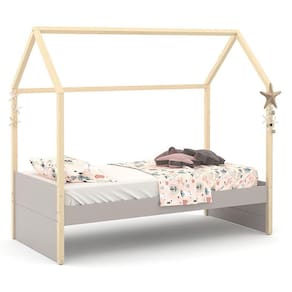 Cama Montessoriana Kids Liv Cinza Natural - Matic