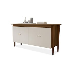 Aparador Buffet Moretta 4 Portas Sala Star / Sala Jantar Malbec/Off White