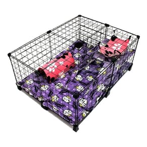 Cercado para Porquinho da Índia 60x80x30 Mini Andar com Acessórios Toca Rede Porta Feno e Soft