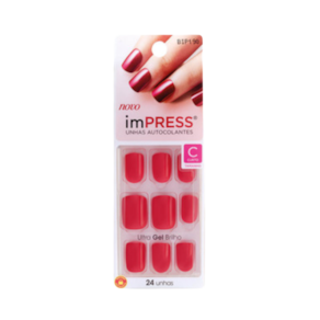 Unhas Postiças Autocolantes Impress Curta Call My Agent  FBIP190 - Kiss NY