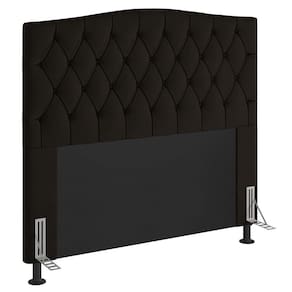 Cabeceira Estofada Box Casal Greta 140cm Com Frame Marrom