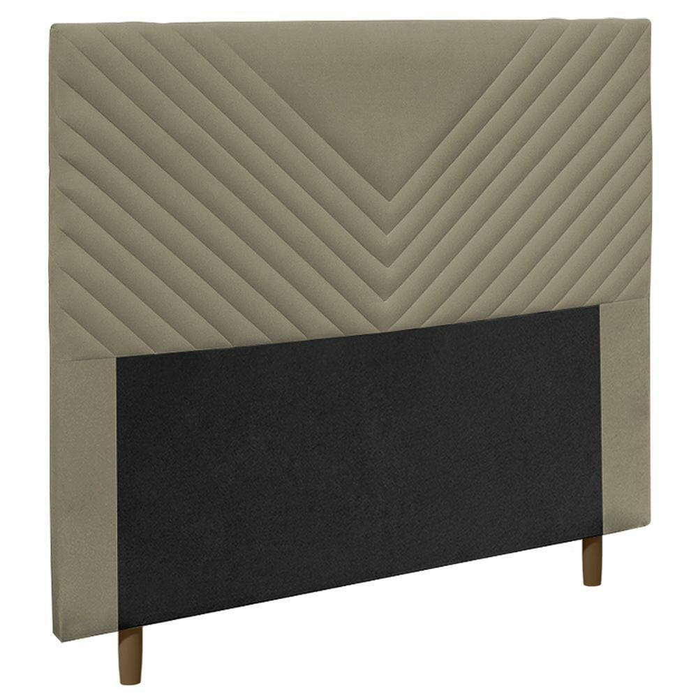Cabeceira Cama Box Casal Viena 140cm Suede Bege