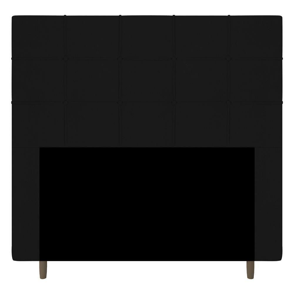 Cabeceira Cama Box Casal Leiria 140cm Corano Preto