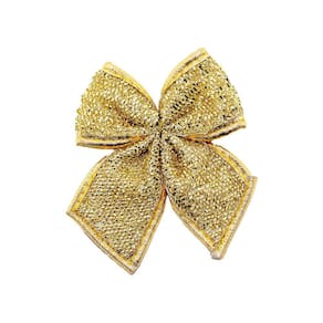 Laço de Natal Le Brilho Dourado 10cm com 4 Unidades