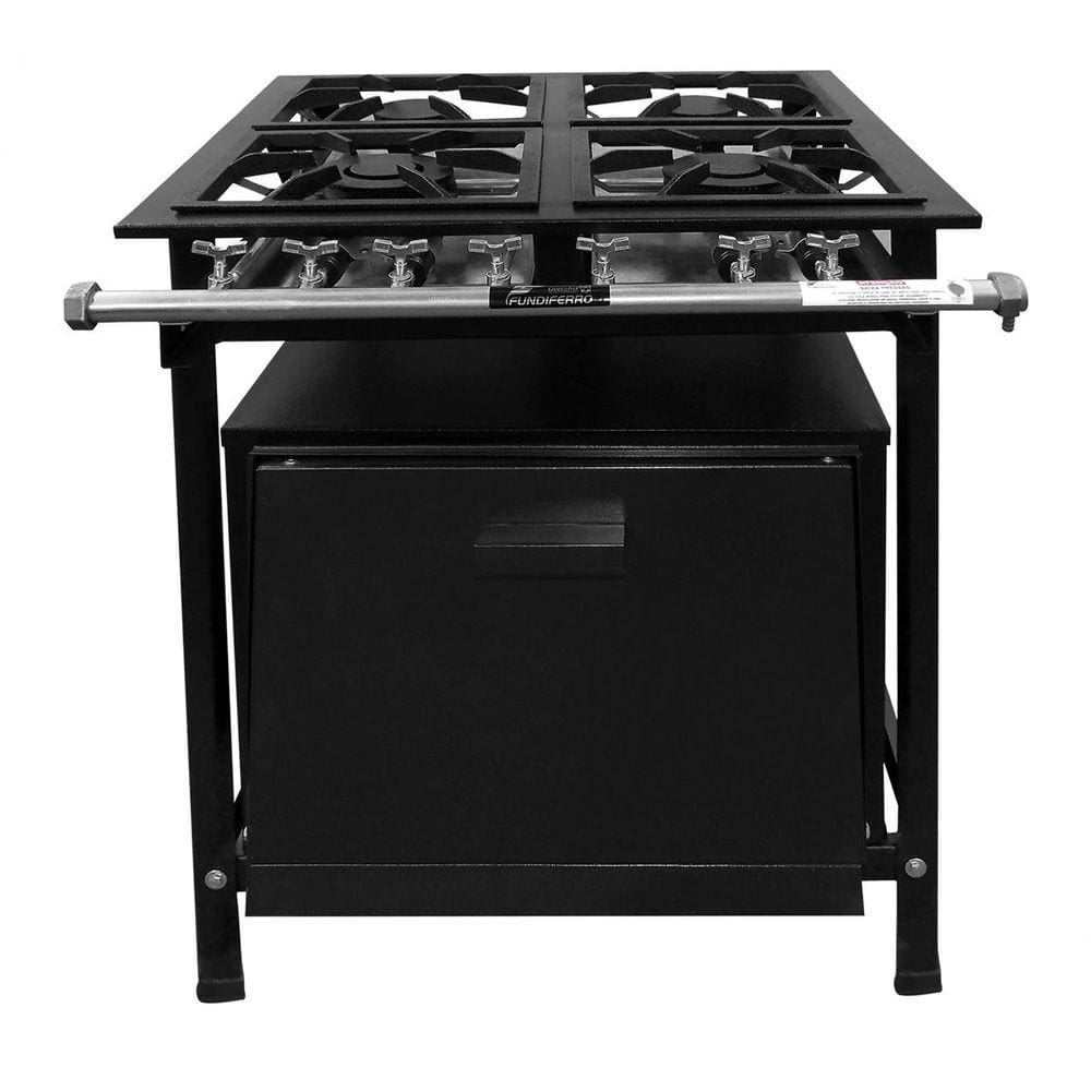 Fogão 4 Bocas Fundiferro Preto - Ff013