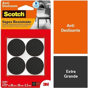 Protetor ANTI Deslizante Redondo GG 38MM X 38MM X 3,5MM com 4 SCOTCH 3M