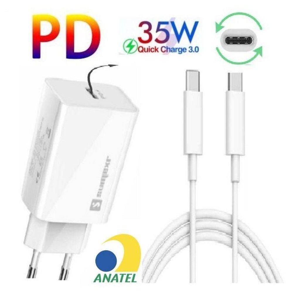 Carregador Pd Turbo Compátivel Samsung A73 A52 A22 A70 A72