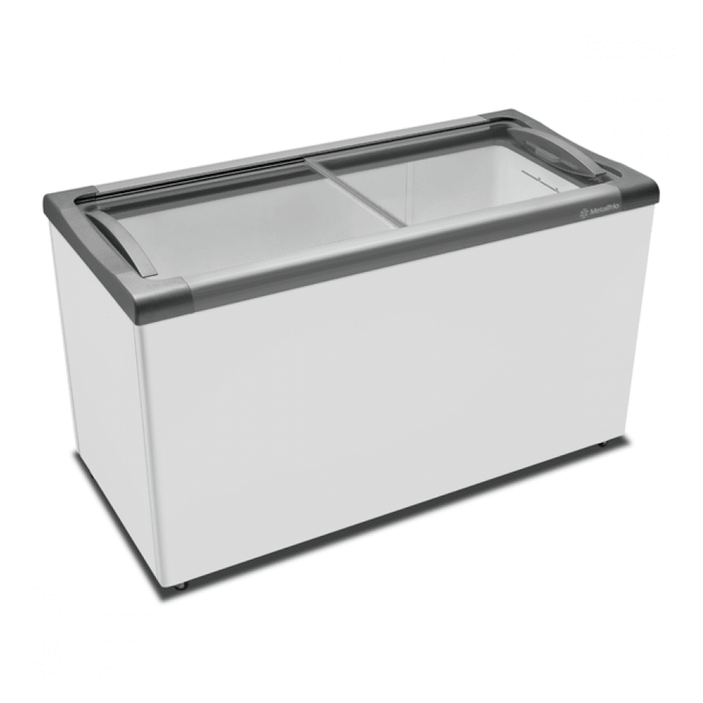 Freezer Horizontal Metalfrio 388 Litros Tampa De Vidro Supra Branco NF40SB- 127V